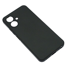 Чехол накладка для TECNO Spark GO 2, защита камеры, силикон, бархат, цвет черный