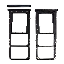 SIM лоток, держатель сим карты SAMSUNG Galaxy A10 (SM-A105), цвет черный