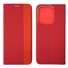 Чехол книжка MESH для TECNO Spark 10, 10C, текстиль, силикон, бархат, визитница, цвет красный Чехол книжка MESH для TECNO Spark 10, 10C, текстиль, силикон, бархат, визитница, цвет красный