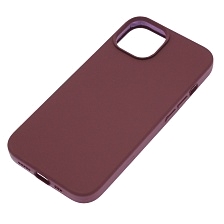 Чехол накладка Silicon Case для APPLE iPhone 14 (6.1"), силикон, бархат, цвет бордовый