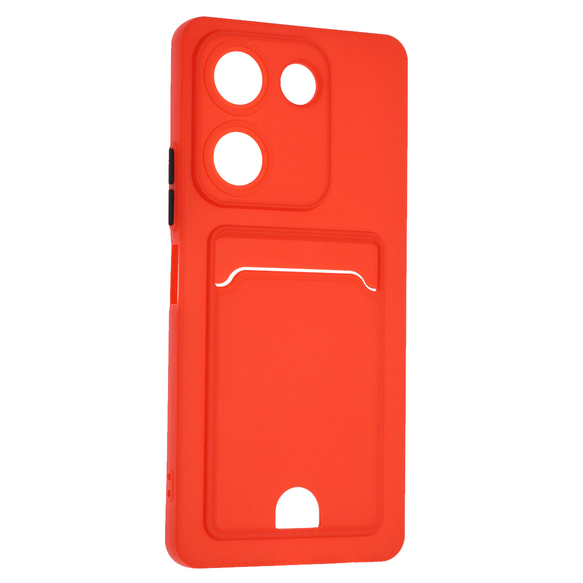 Чехол накладка BUTTON для TECNO Camon 20 4G, TECNO Camon 20 Pro 4G, защита камеры, силикон, отдел для карт, цвет красный Чехол накладка BUTTON для TECNO Camon 20 4G, TECNO Camon 20 Pro 4G, защита камеры, силикон, отдел для карт, цвет красный