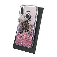 Чехол накладка TransFusion для HUAWEI Honor 8A, Y6 2019, силикон, переливашка, рисунок super MOM girl MOM.
