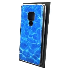 Чехол накладка для HUAWEI Mate 20, силикон, глянцевый, блестки, рисунок Синяя вода Чехол накладка для HUAWEI Mate 20, силикон, глянцевый, блестки, рисунок Синяя вода