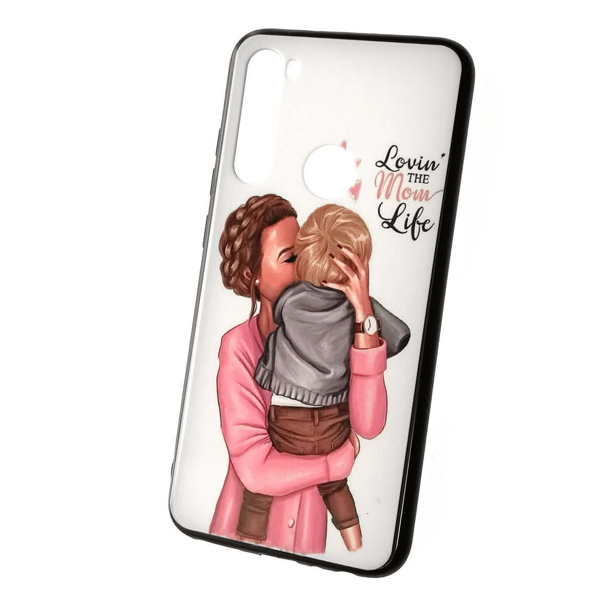 Чехол накладка для XIAOMI Redmi Note 8, силикон, рисунок LOVIN THE MOM LOVE.