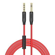 Кабель AUX HOCO UPA12 AUX (jack 3.5 - jack 3.5) с микрофоном, длина 1 метр, цвет красный. Кабель AUX HOCO UPA12 AUX (jack 3.5 - jack 3.5) с микрофоном, длина 1 метр, цвет красный.