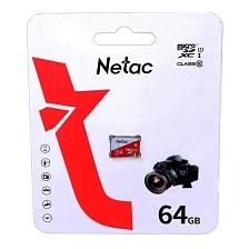 Карта памяти MicroSDXC 64GB NETAC P500 Eco Class 10 UHS-I (NT02P500ECO-064G-S), без адаптера