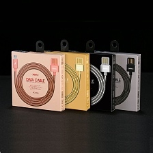 Кабель USB - MicroUSB Remax RC-080m (оплетка металл), цвет серебристый