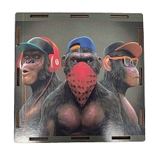 Деревянный пазл Три обезьяны (распродажа -70%)