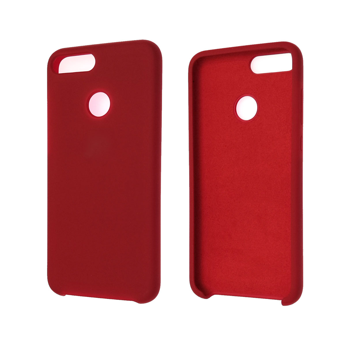 Чехол накладка Silicon Cover для HUAWEI Honor 9 Lite, силикон, бархат, цвет алый.
