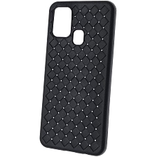 Чехол накладка для SAMSUNG Galaxy M30s (SM-M307F), M21 (SM-M215), M31 (SM-M315), силикон, плетение, цвет черный Чехол накладка для SAMSUNG Galaxy M30s (SM-M307F), M21 (SM-M215), M31 (SM-M315), силикон, плетение, цвет черный
