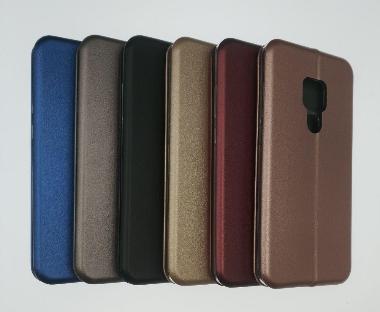 Чехол-книжка на силиконовой основе для HUAWEI Mate 20 материал экокожа цвет бордовый.