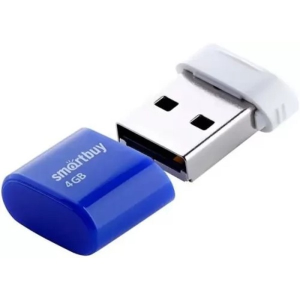 Флешка USB 2.0 4GB SMARTBUY Lara, цвет синий