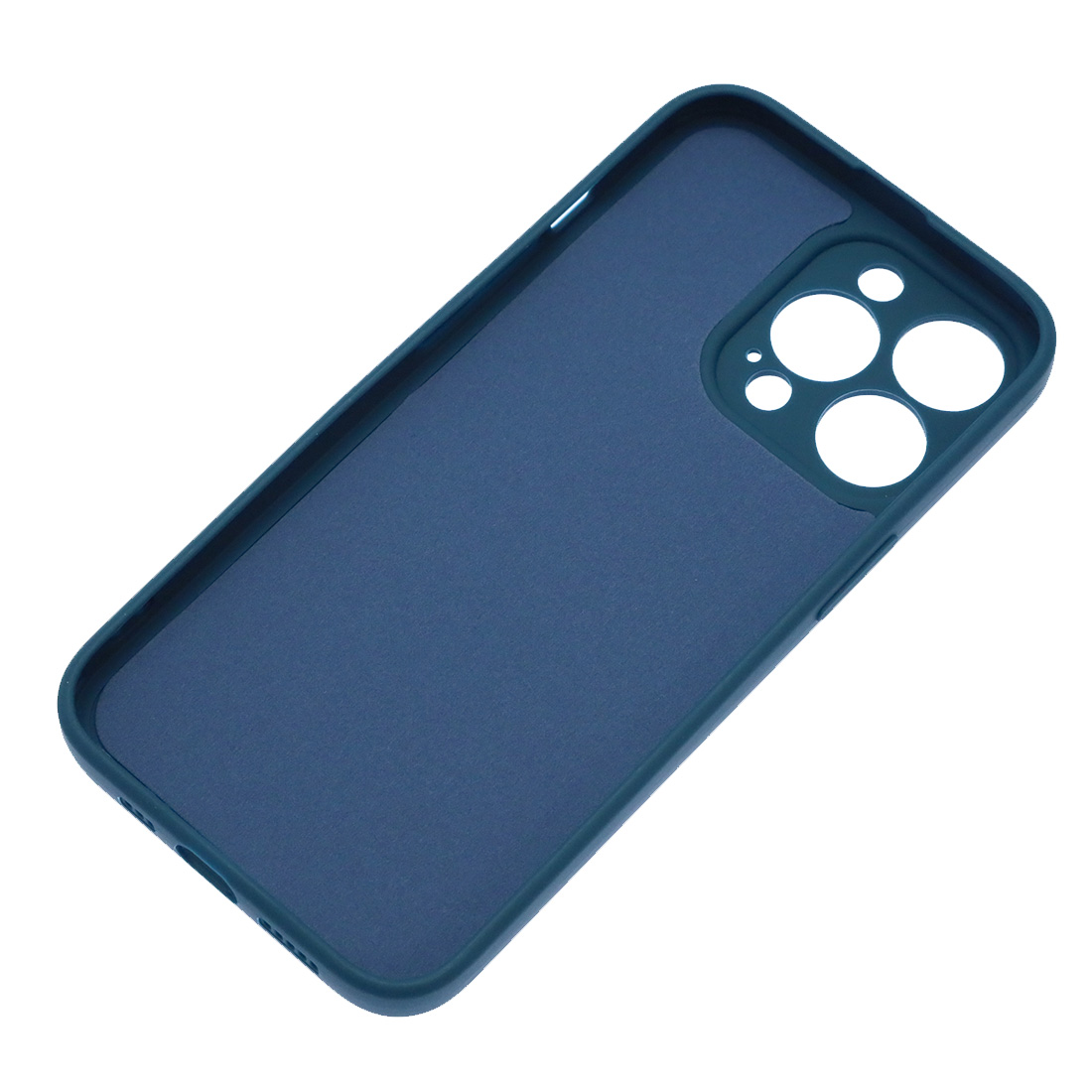Чехол накладка для APPLE iPhone 13 Pro, силикон, бархат, цвет темно синий