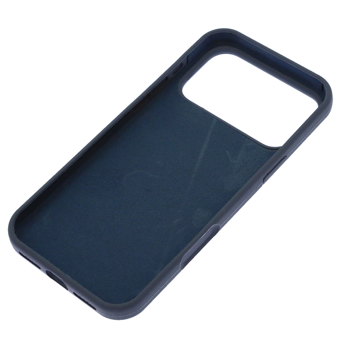 Чехол накладка Silicone Case для Apple iPhone 17 Pro Max, бархатная подложка, цвет темно синий