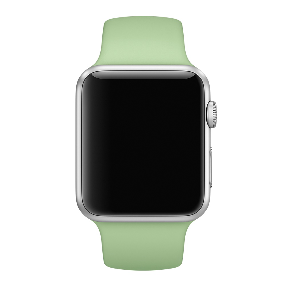 Ремешок для Apple Watch спортивный "Sport", размер 38-40 mm, цвет бледно зеленый