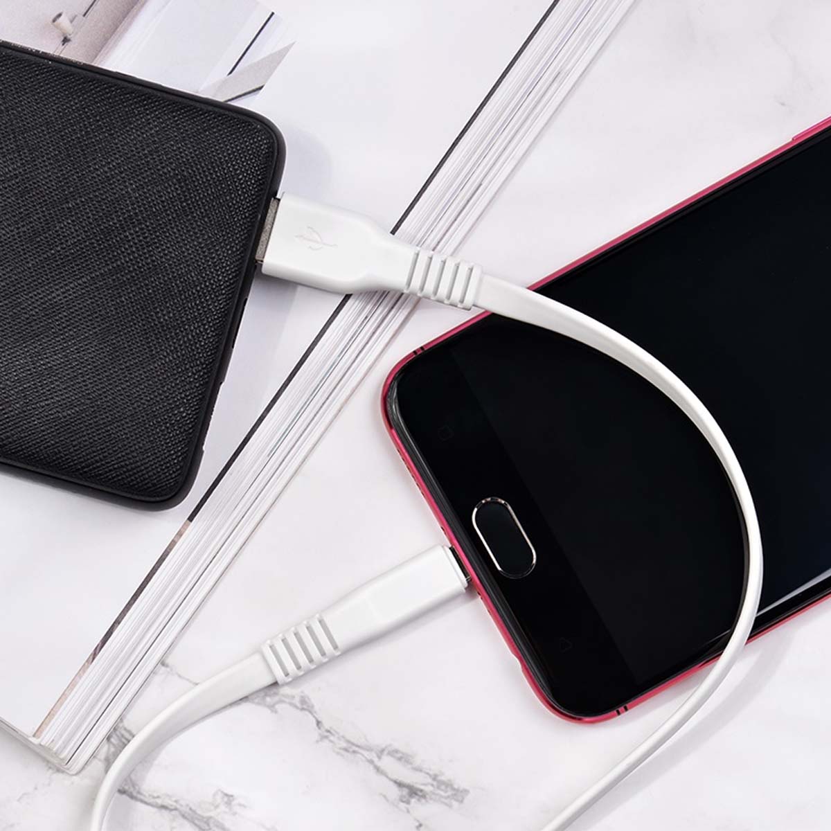 Кабель BOROFONE BX23 Wide power Micro USB, 2.4A, длина 1 метр, силикон, цвет белый