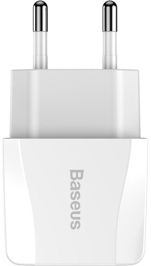 Сетевое зарядное устройство Baseus Mini Dual-U Charger 2.1 A,  цвет белый.