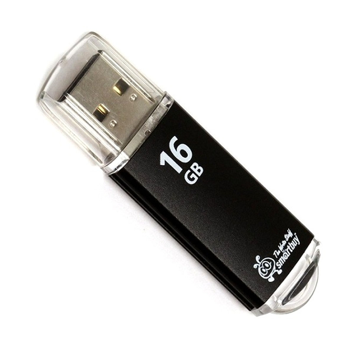 Флешка USB 2.0 16GB SMARTBUY V-Cut, цвет черный