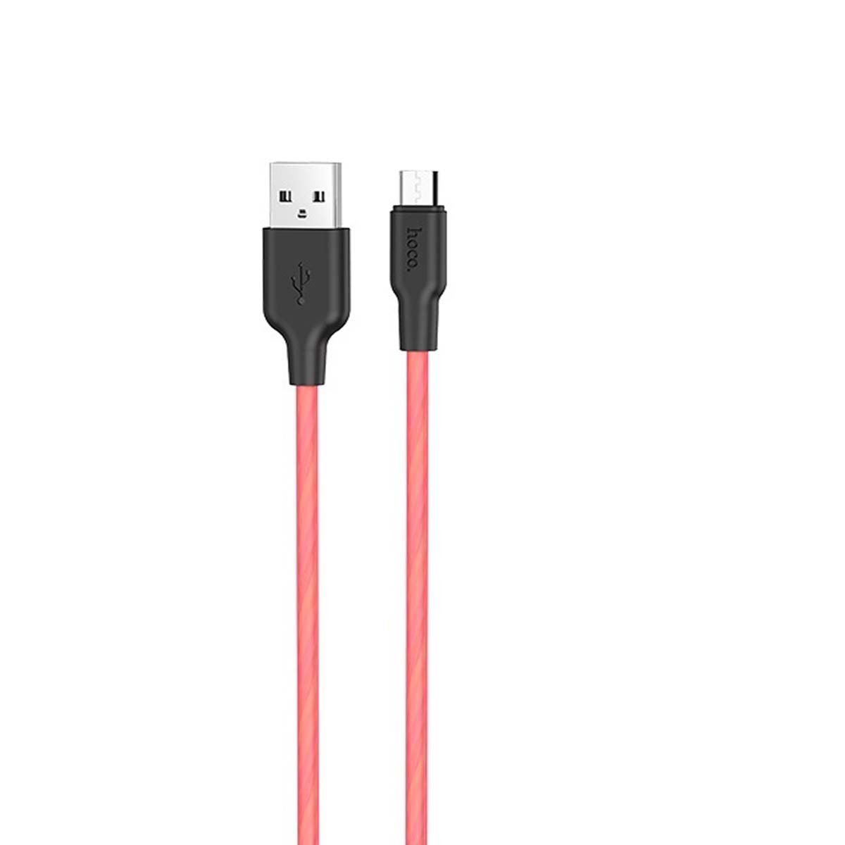 Кабель HOCO X21 Plus Micro USB, 2.4A, длина 1 метр, цвет черно красный