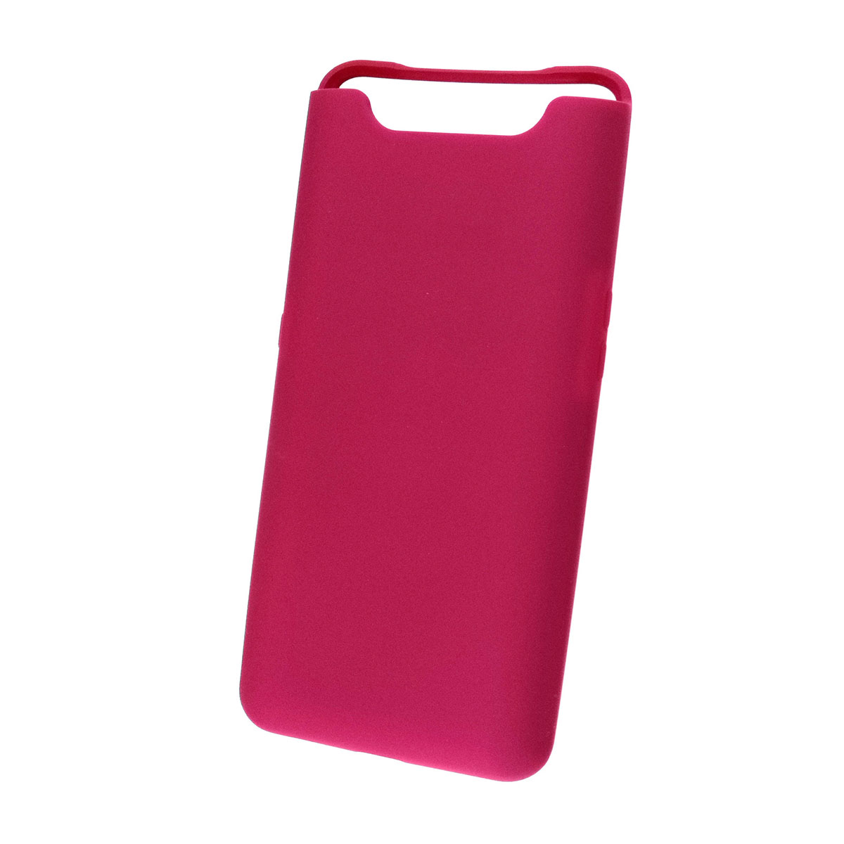 Чехол накладка Silicon Cover для Samsung A80 2019 (SM-A805), силикон, бархат, цвет красная роза.