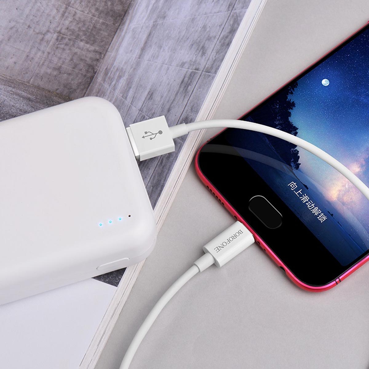 Кабель BOROFONE BX22 Bloom Micro USB, 2.4А, длина 1 метр, силикон, цвет белый