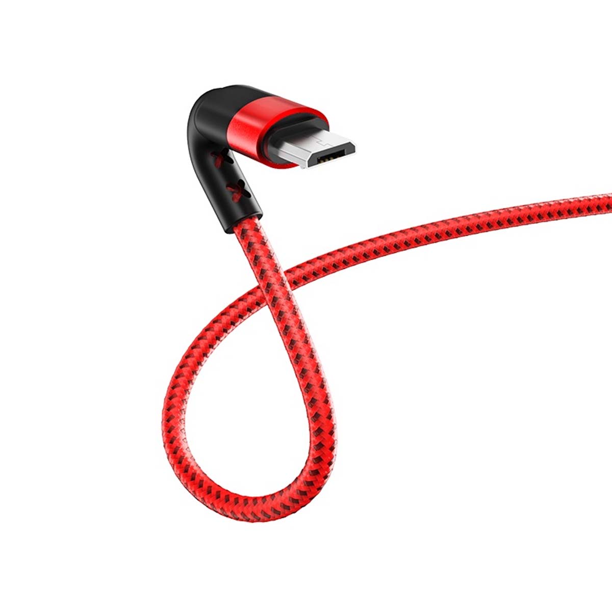 Кабель BOROFONE BX34 Advantage Micro USB, длина 1 метр, нейлоновая оплетка, цвет красный