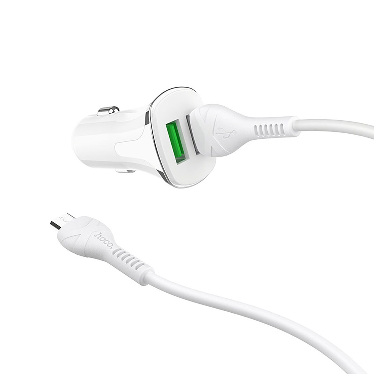 HOCO Z31 Universe автомобильное зарядное устройство QC3.0 2xUSB, 3.4А, набор с кабелем Micro USB длиной 1 метр, цвет белый. HOCO Z31 Universe автомобильное зарядное устройство QC3.0 2xUSB, 3.4А, набор с кабелем Micro USB длиной 1 метр, цвет белый.