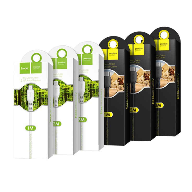Кабель HOCO X20 Flash Micro USB, 2A, длина 3 метра, цвет черный