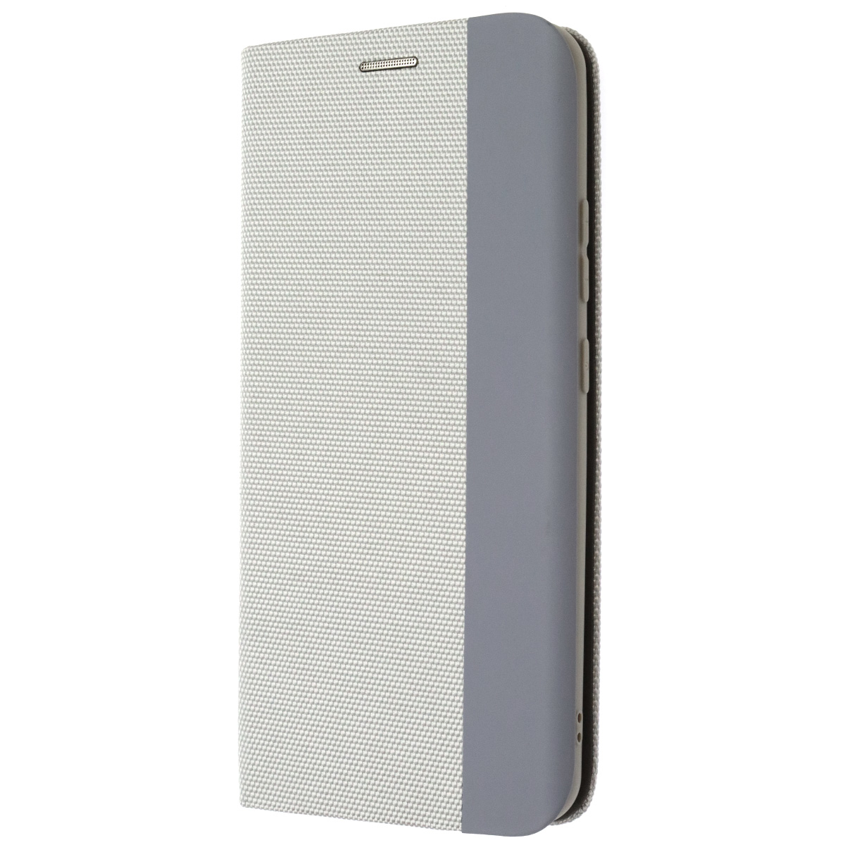Чехол книжка MESH для Realme C21, текстиль, силикон, бархат, визитница, цвет серый