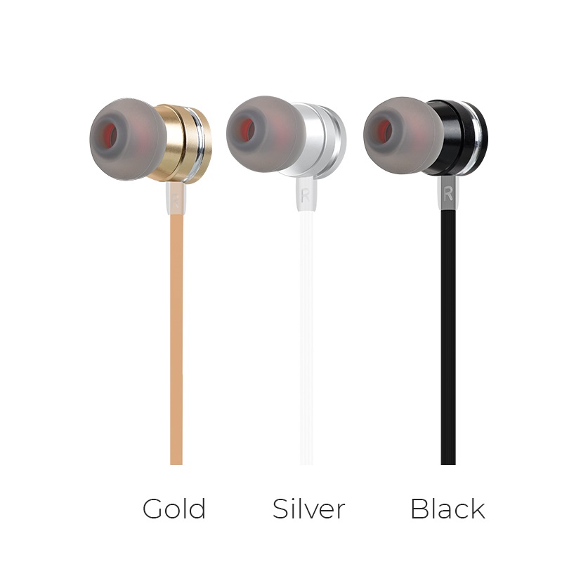 Гарнитура (наушники с микрофоном) проводная, HOCO M16 Metal In-Ear Headphones, цвет золотистый | Последняя цена