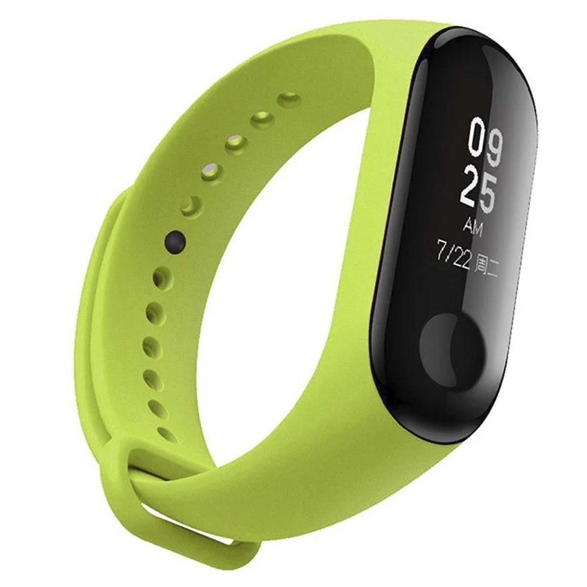Ремешок на запястье, браслет для XIAOMI Mi Band 3, 4, силикон, цвет салатовый