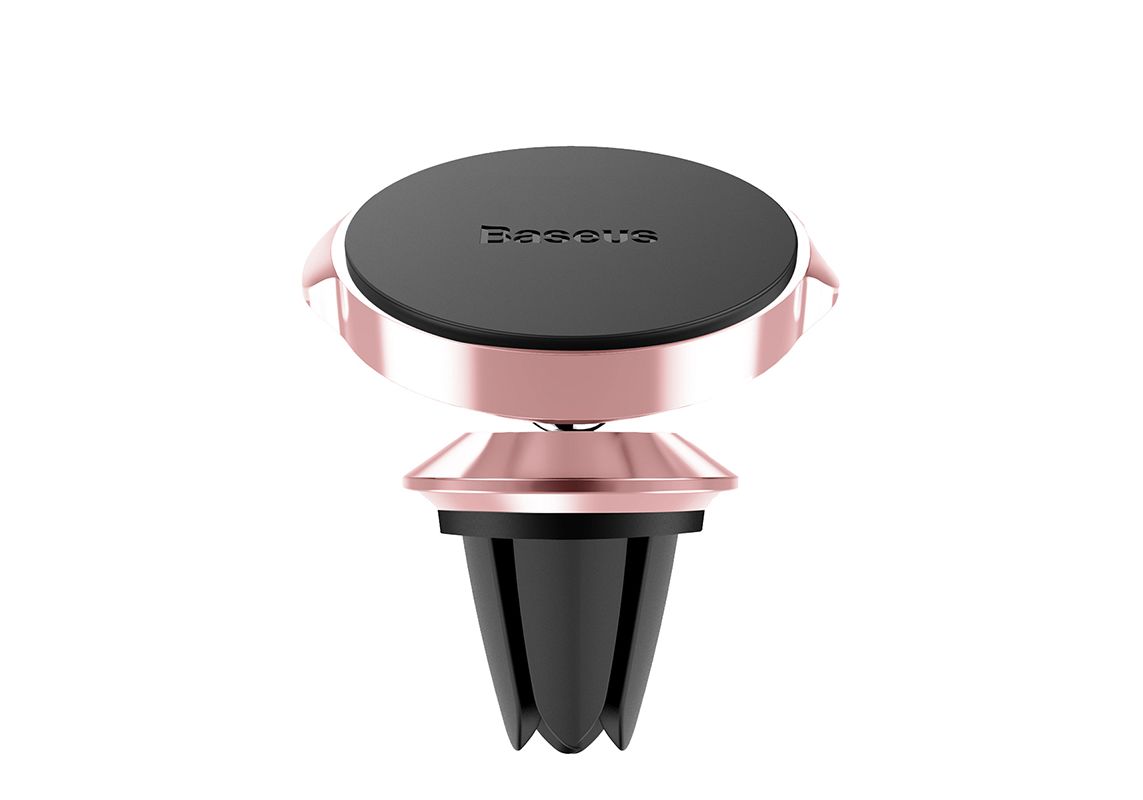 Автодержатель магнитный BASEUS SUER-A0R Small Ears Series (Air outlet type) цвет розовое золото.