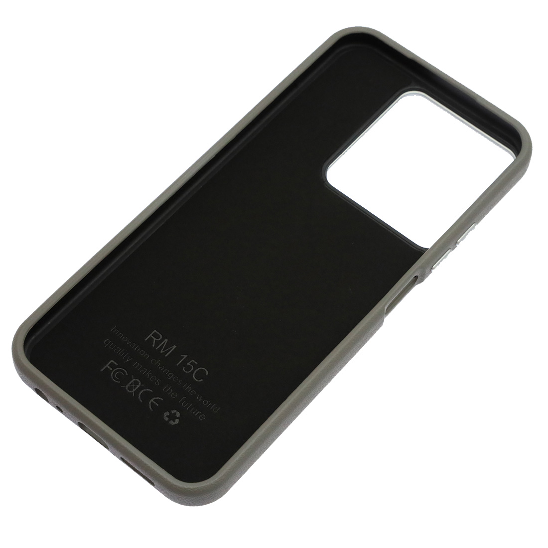 Чехол накладка VICTORIA для XIAOMI Redmi 15C, POCO C85, силикон, пластик, текстура кожи, бархат, цвет серый