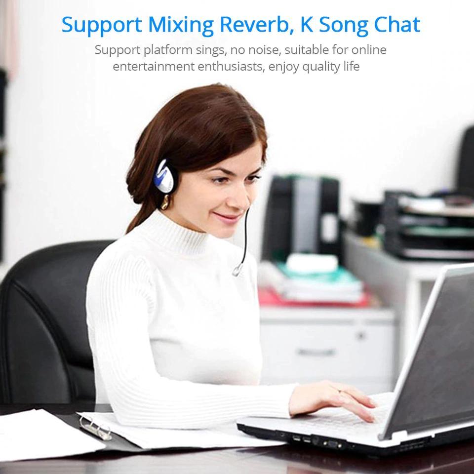 Внешняя USB звуковая карта, адаптер TISHRIC 5HV2, звук 7.1 канальный, 3.5 мм разъём,выход для микрофона и наушников, цвет черный