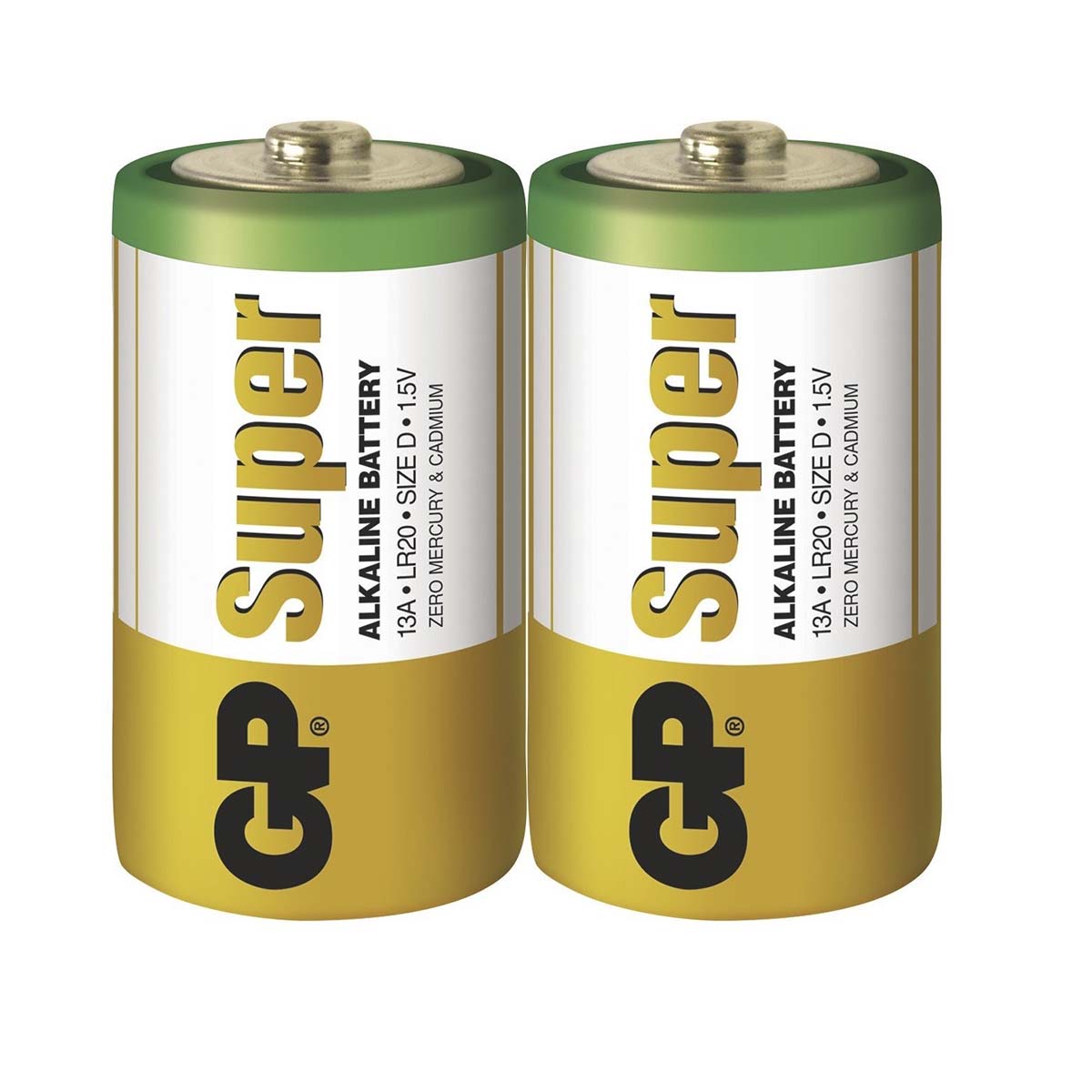 Батарейка GP Super LR20 D BL2 Alkaline 1.5V