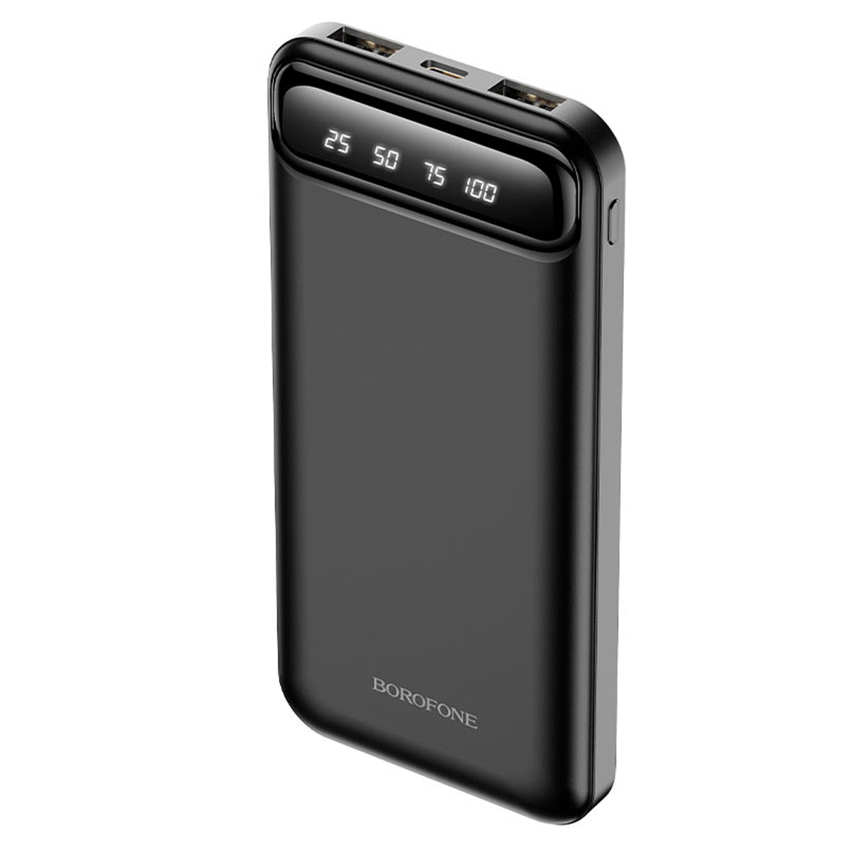 Внешний портативный аккумулятор, Power Bank BOROFONE BJ14, 10000 mAh, цвет черный (распродажа -70%)