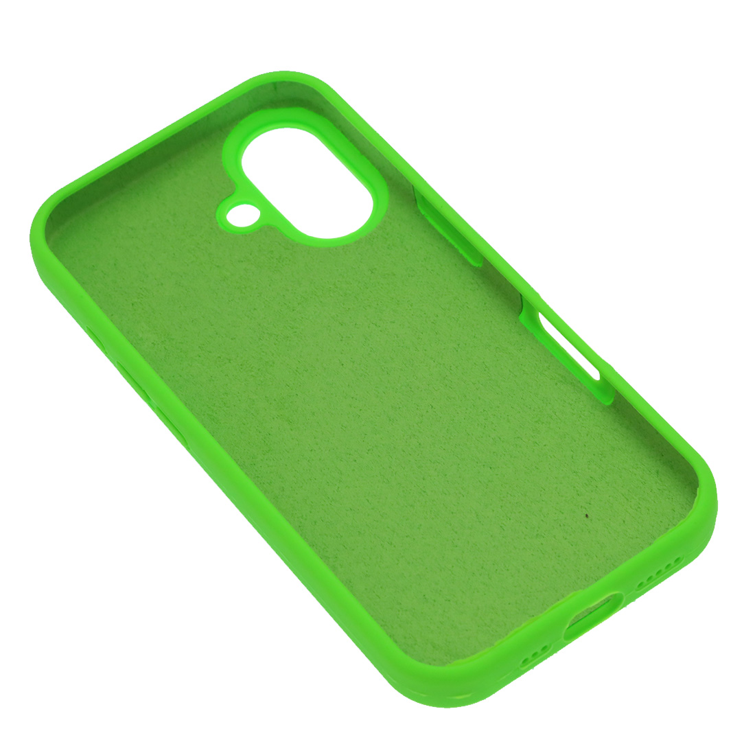 Чехол накладка Silicone Case для APPLE iPhone 16 (6.1"), силикон, бархат, цвет салатовый