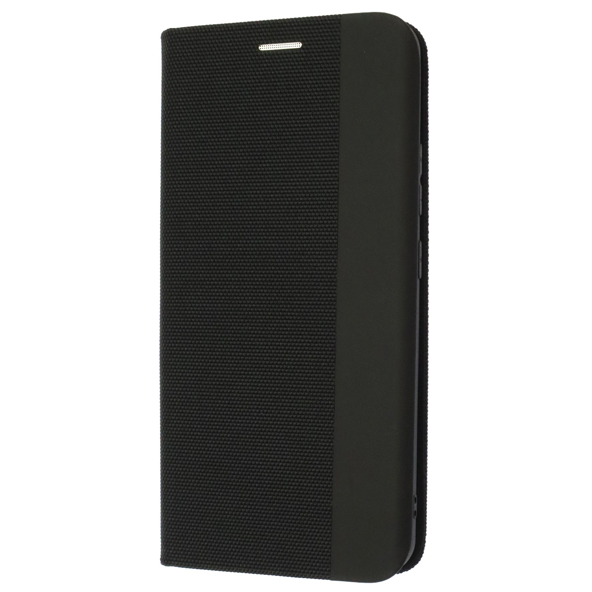 Чехол книжка MESH для Realme C21, текстиль, силикон, бархат, визитница, цвет черный
