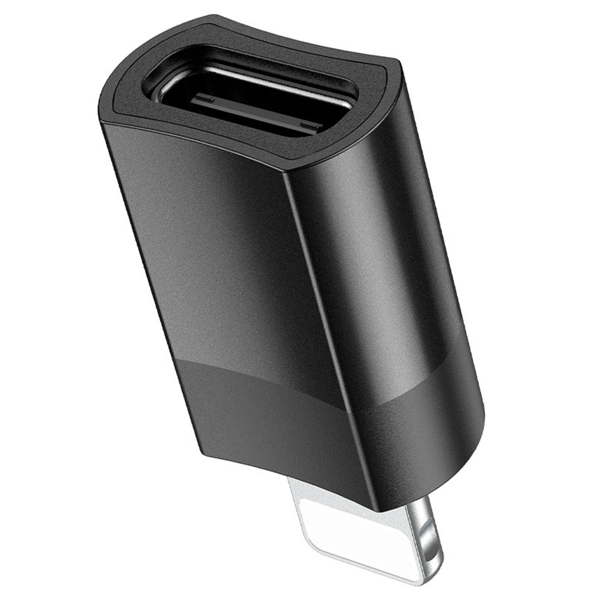 Адаптер, переходник OTG HOCO UA17 Lightning 8 pin (папа) на USB Type C (мама), 2A, цвет черный