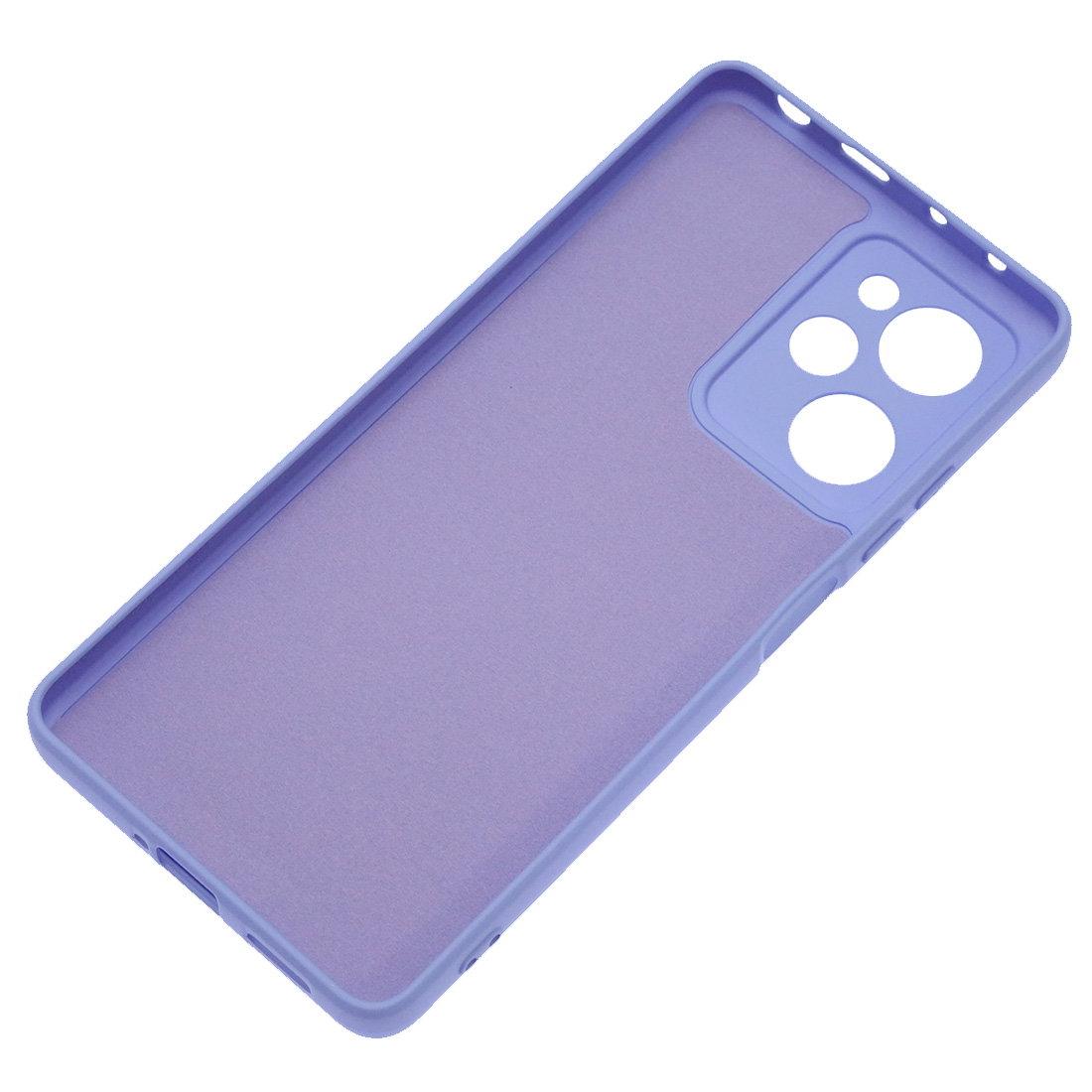 Чехол накладка NANO для XIAOMI POCO X5 Pro 5G, защита камеры, силикон, бархат, цвет сиреневый