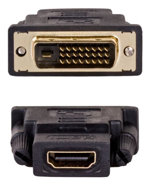 Адаптер переходник HDMI F (мама) на DVI M (папа).