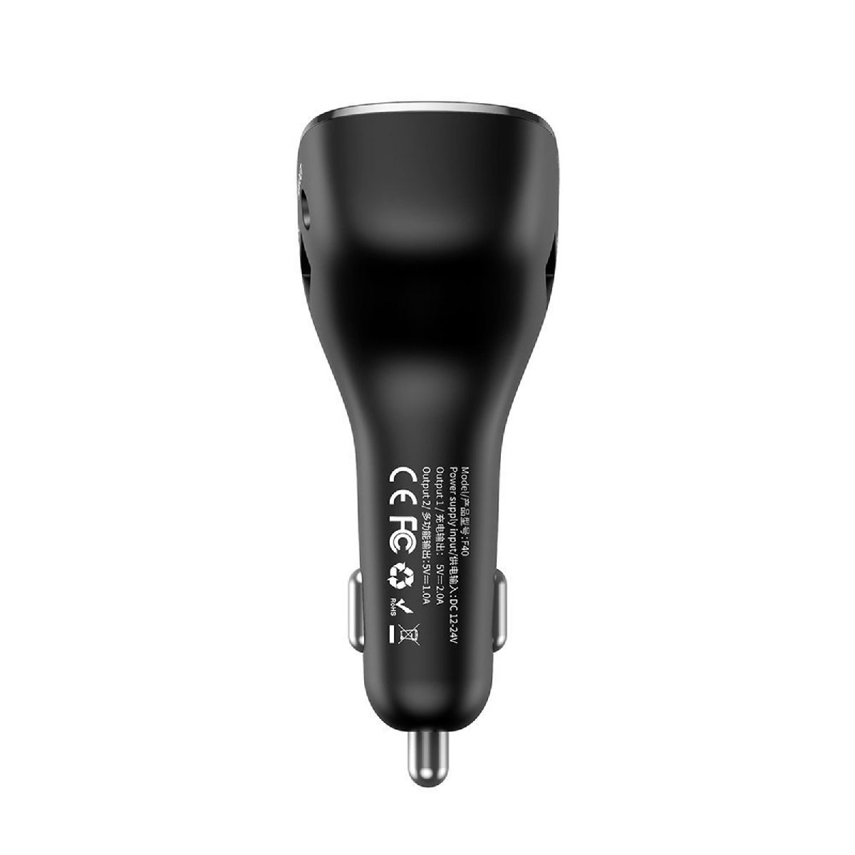 АЗУ (Автомобильное зарядное устройство) Baseus Streamer F40, AUX, Wireless MP3, Bluetooth аудио трансмиттер, цвет черный (распродажа -50%)