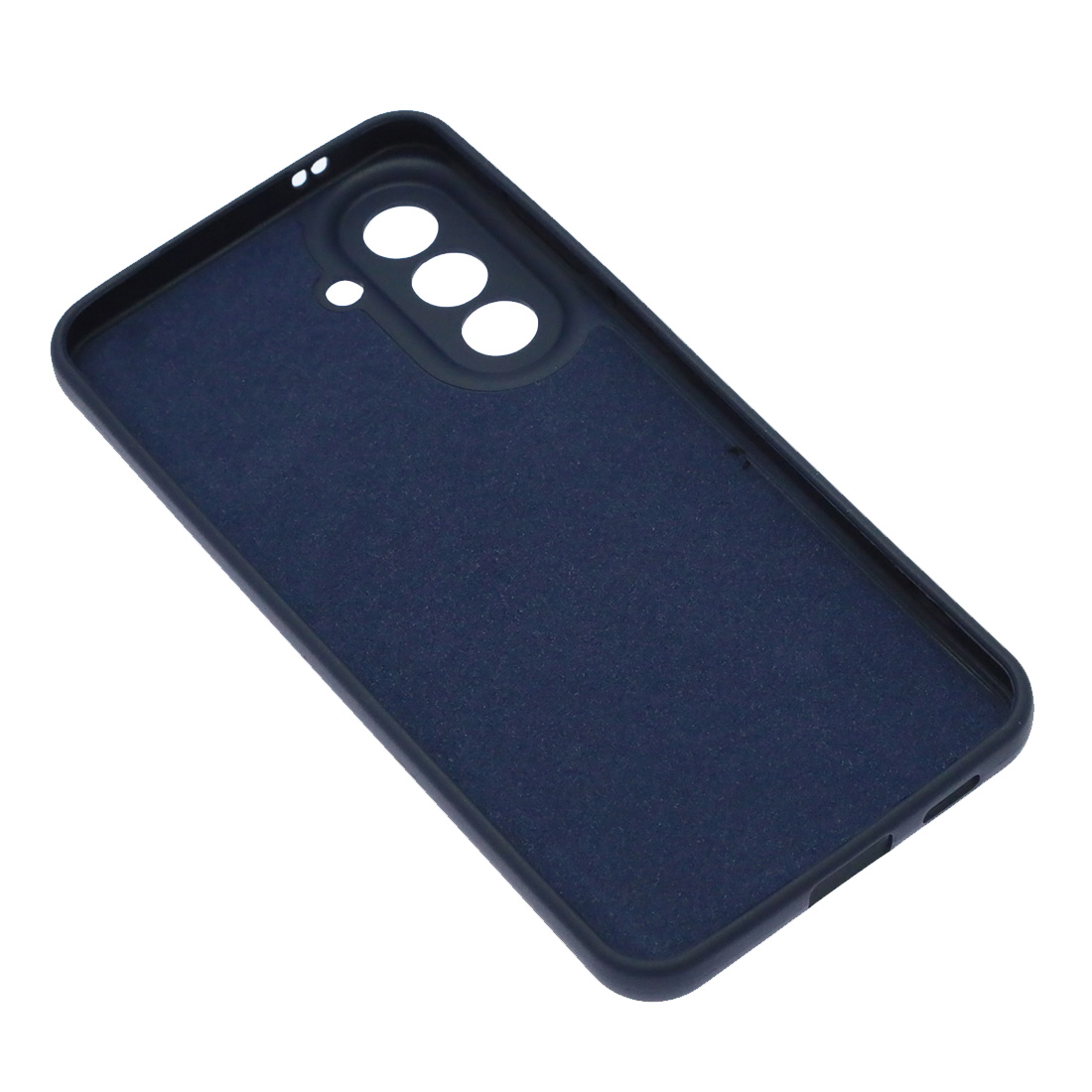 Чехол накладка Silicon Cover для SAMSUNG Galaxy A57, защита камеры, силикон, бархат, цвет темно синий