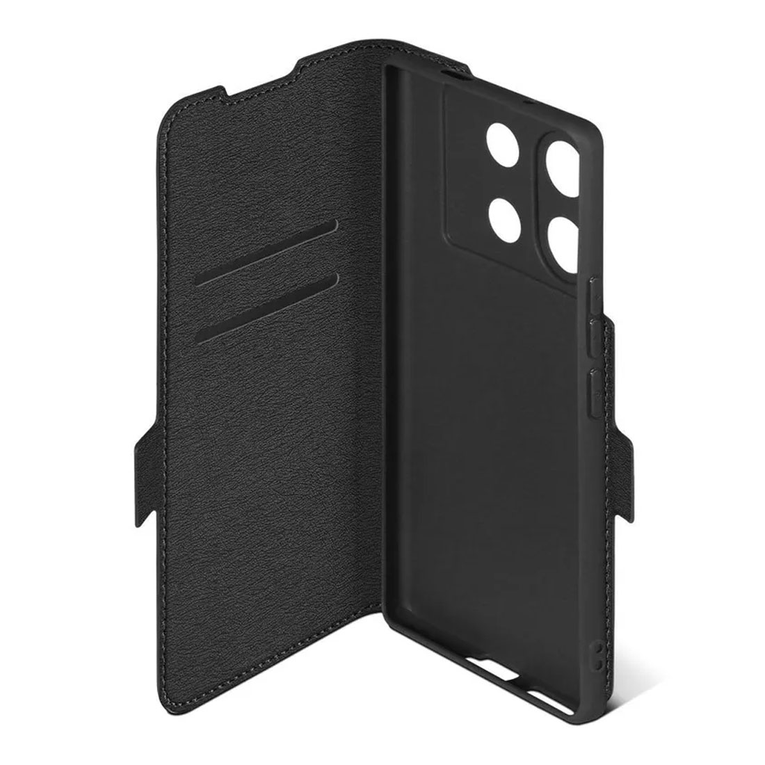 Чехол книжка для INFINIX ZERO 30 5G, экокожа, визитница, цвет черный