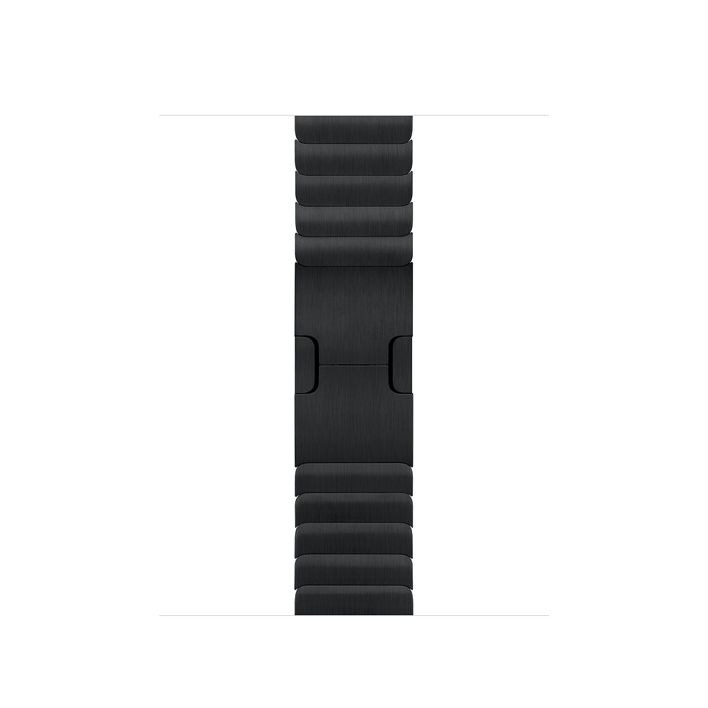 Ремешок для Apple Watch блочный нержавеющая сталь, 38/40 mm, со скрытым замком застежки, цвет черный.