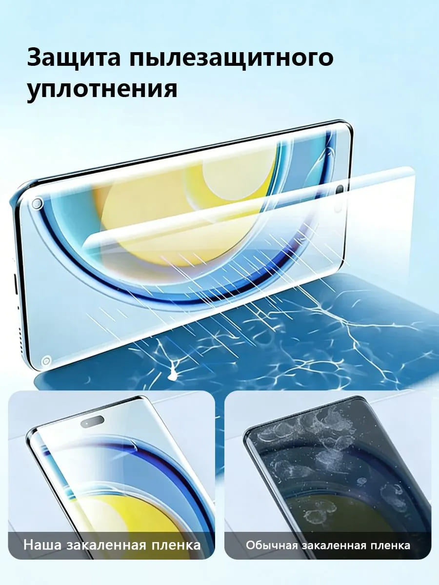 Комплект (Защитное стекло 1 шт. с аппликатором 1 шт.) для POCO M8 5G, цвет окантовки черный