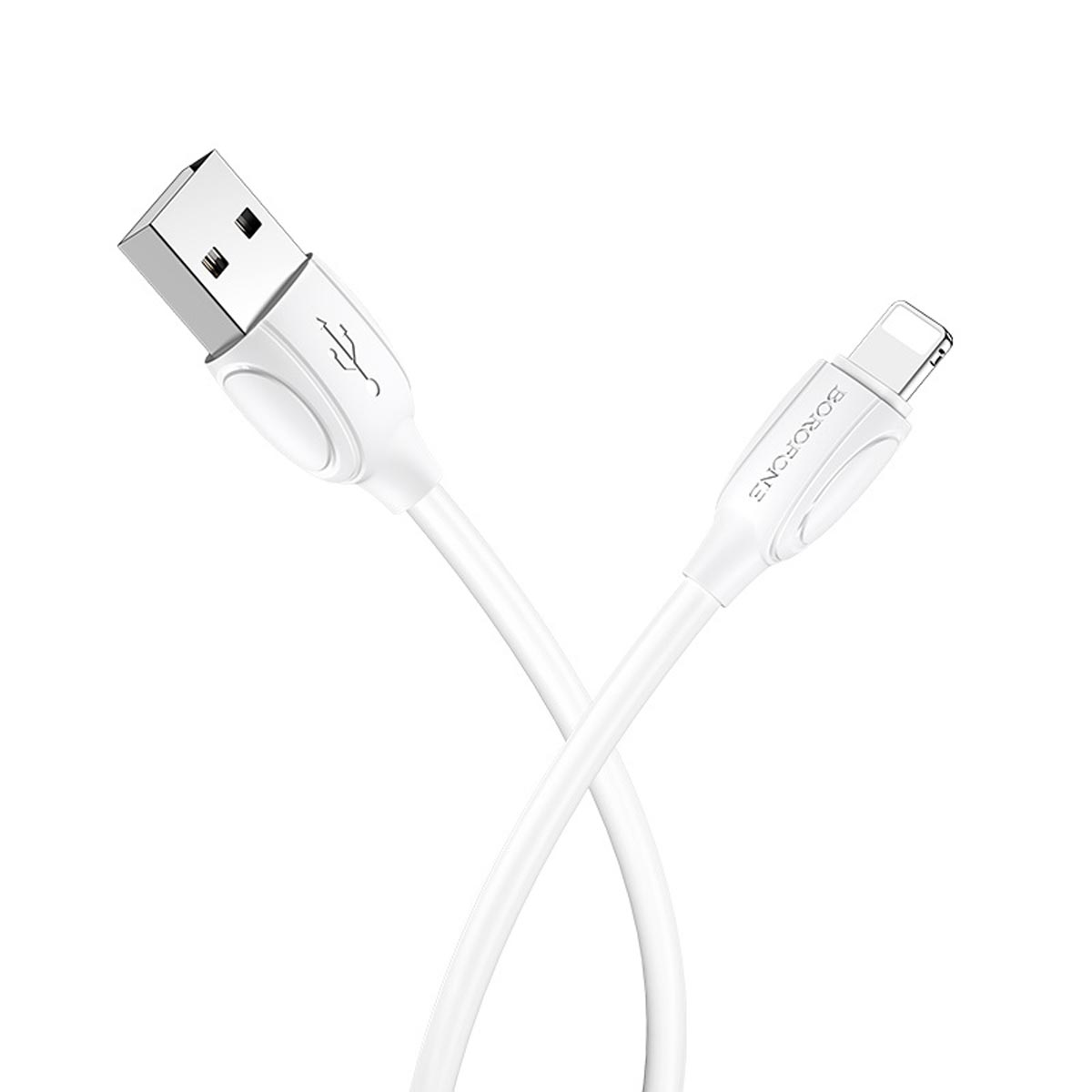 Кабель BOROFONE BX19 Benefit Lightning 8 pin, 1.3A, длина 1 метр, силикон, цвет белый