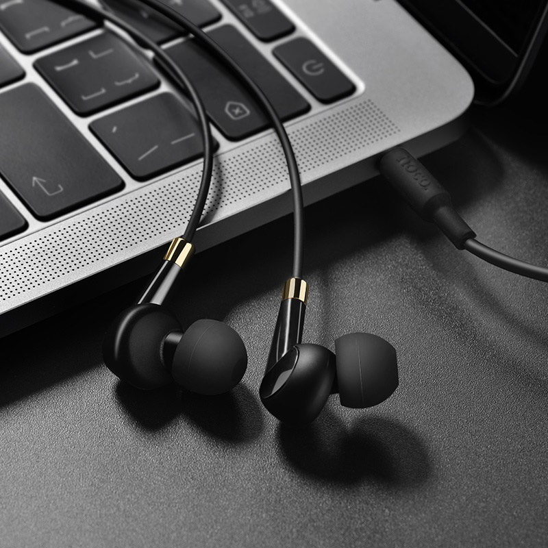 Гарнитура (наушники с микрофоном) проводная, HOCO M58 Amazing sound, цвет черный