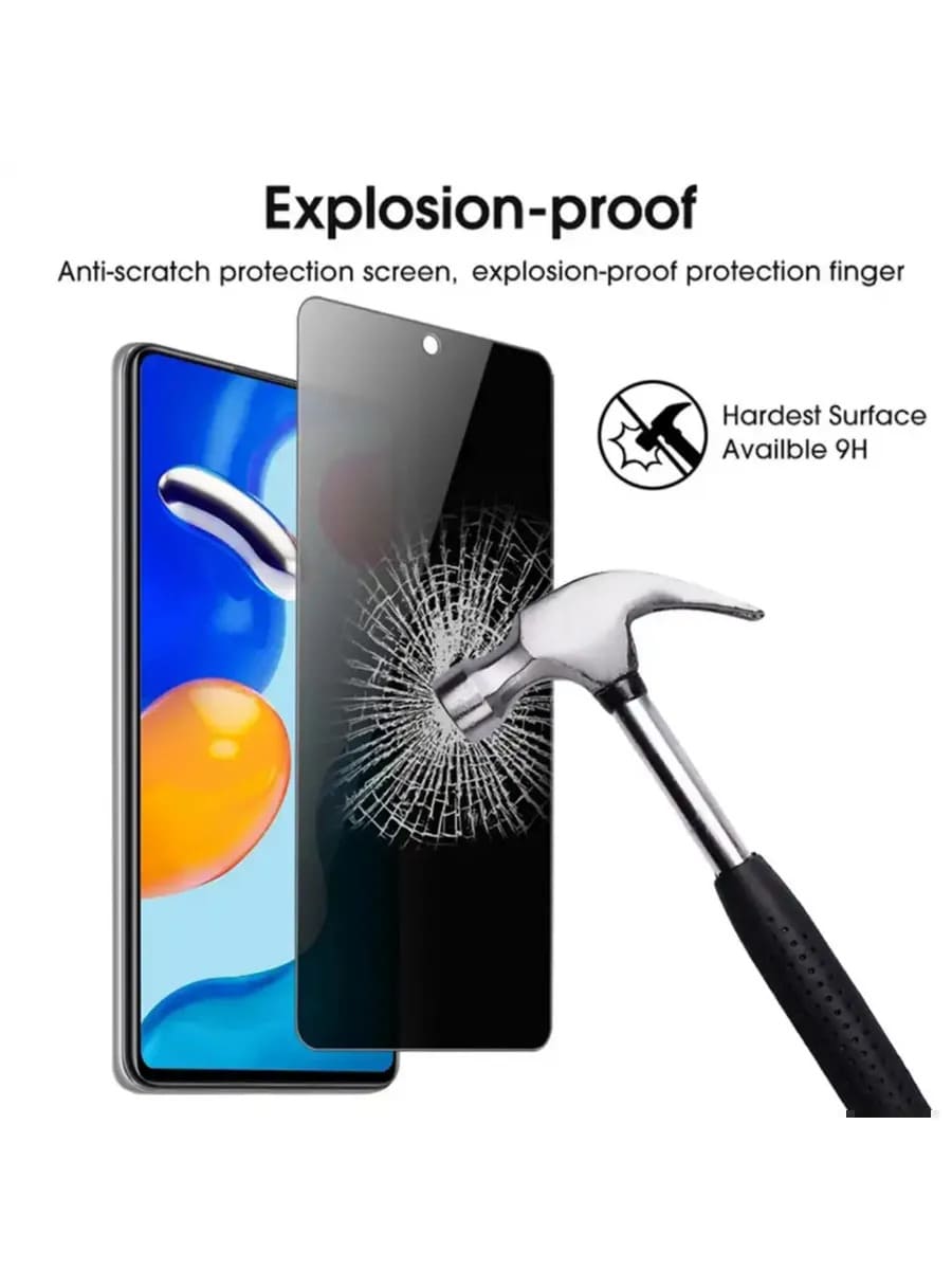 Защитное стекло АНТИШПИОН для SAMSUNG Galaxy A16, Galaxy A26, Galaxy A17, Galaxy M16, цвет окантовки черный