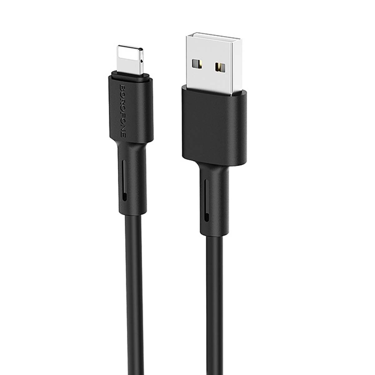 Кабель BOROFONE BX31 Soft Silicone Lightning 8 pin, длина 1 метр, цвет черный